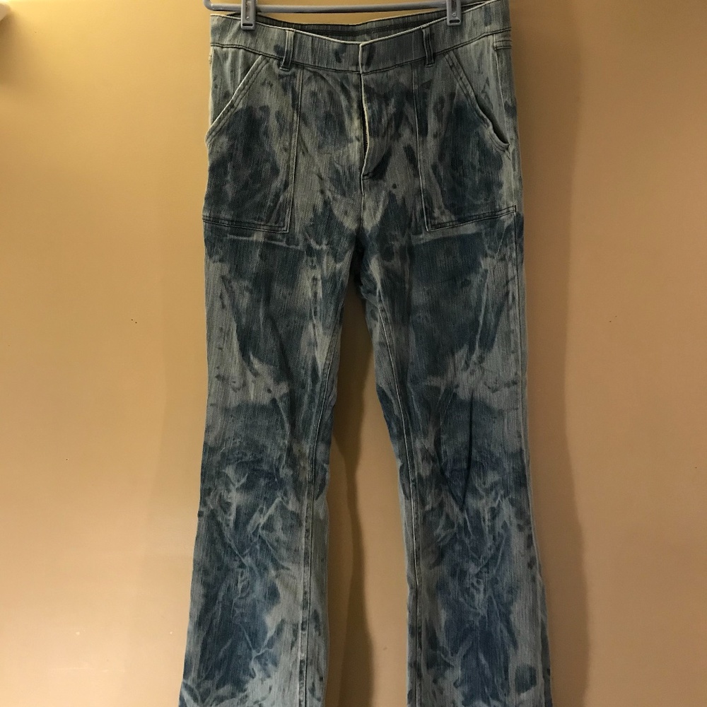 Self Made Tie Dye Bell Bottom Jeans